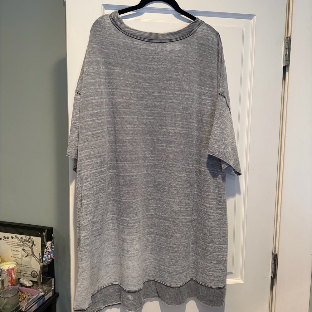 Free People Gray Sleep Tee - Picture 3 of 4